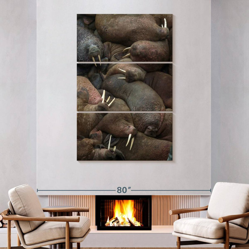 Brampt Walrus Rookery, 74" H x 48" W