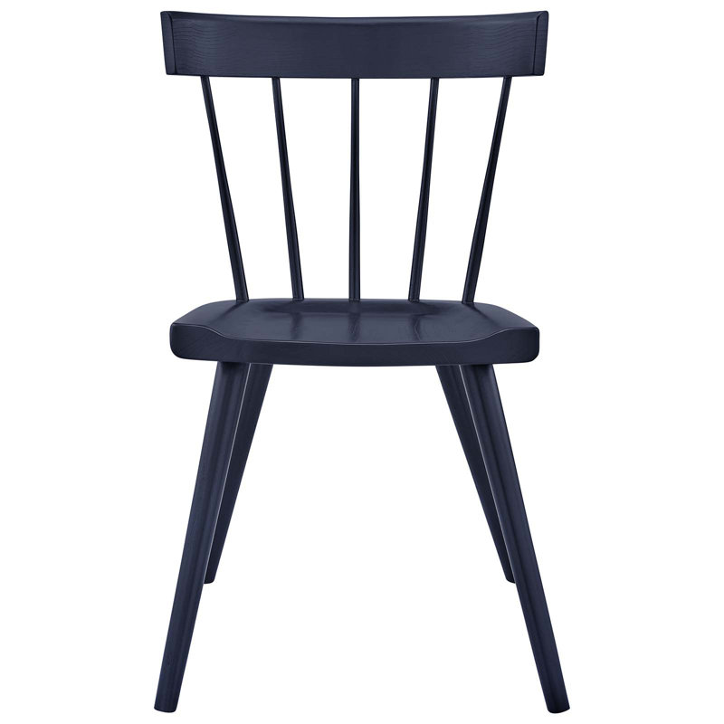 Modway Sutter Wood Dining Side Chair, 1, Midnight Blue