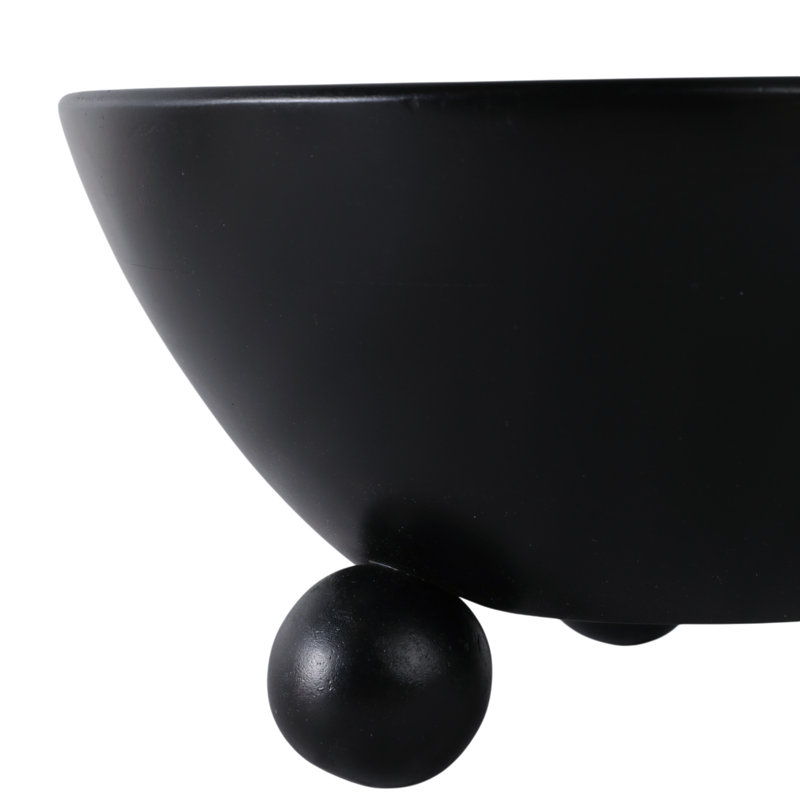 Bol Scarbrough 12 "avec pieds sphériques, Noir
