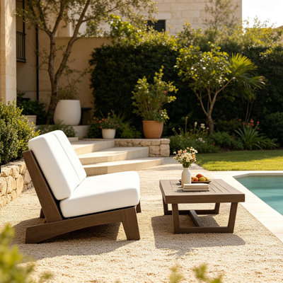 Polett Outdoor Conversation Set Solid Wood Group
