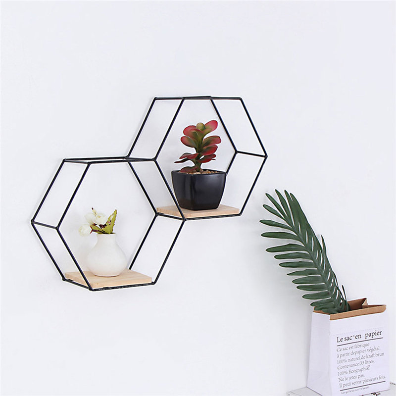 Luchia 2 Piece Hexagon Tiered Shelf