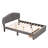 Teddy Fleece  Upholstered Platform Bed with Drawer