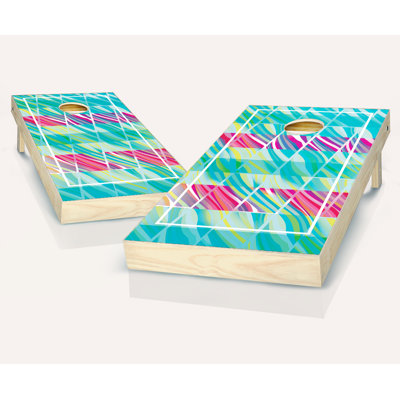 2' x 4' Cool Wave Solid Wood Cornhole Set with Bags