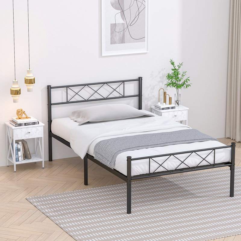 Ensemble de chambre à coucher Kempst, Blanc, Simple