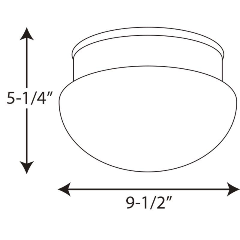 Plafonnier encastré Boller, Blanc, H 5,25 po x diamètre de 9,5 po