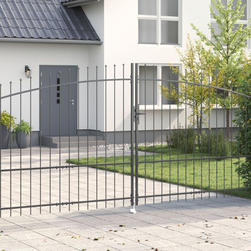 175cm H x 400cm W Powder-Coated Steel Gate