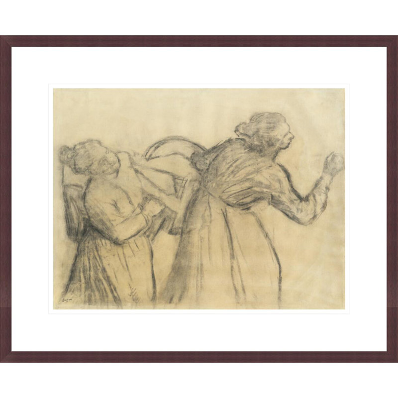 Laundress Carrying Linen par Edgar Degas, impression giclée sur cadre, H 17,75 po x l 21,59 po