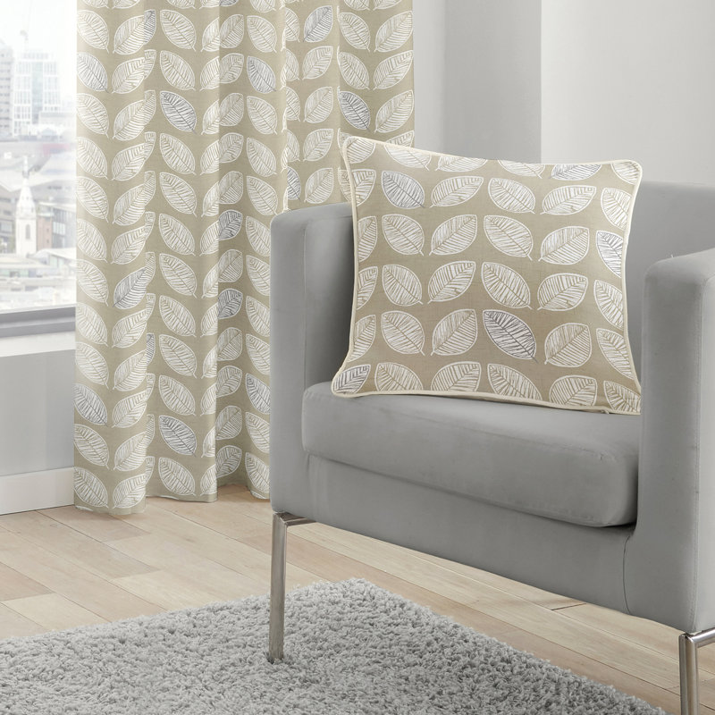Delft Floral Square Cushion Cover, Beige