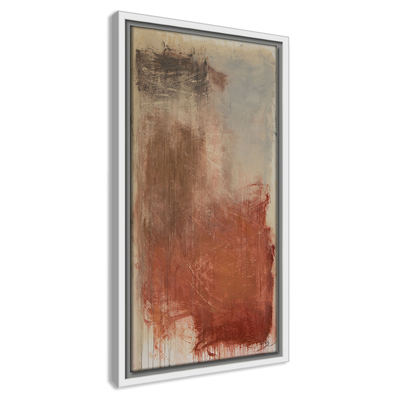 Autumn Over The Rivera Print by , 17.5" H x 9.5" W, White