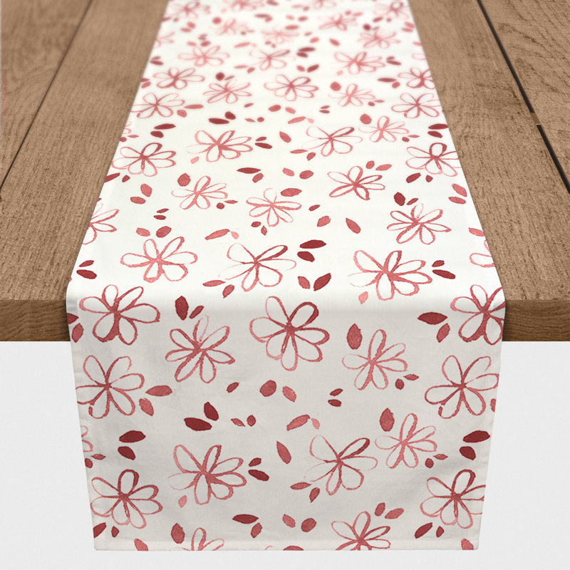 Chemin de table Jaja, 90 po x 16 po, Rouge