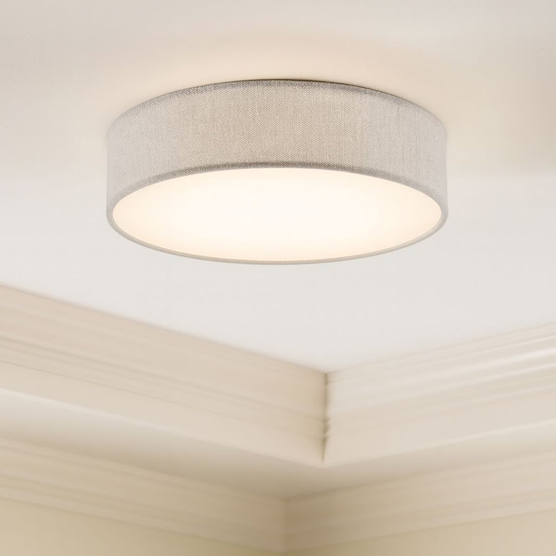 Raasch Flush Mount, 3.5"H x 12.5"W x 12.5"D, Gray