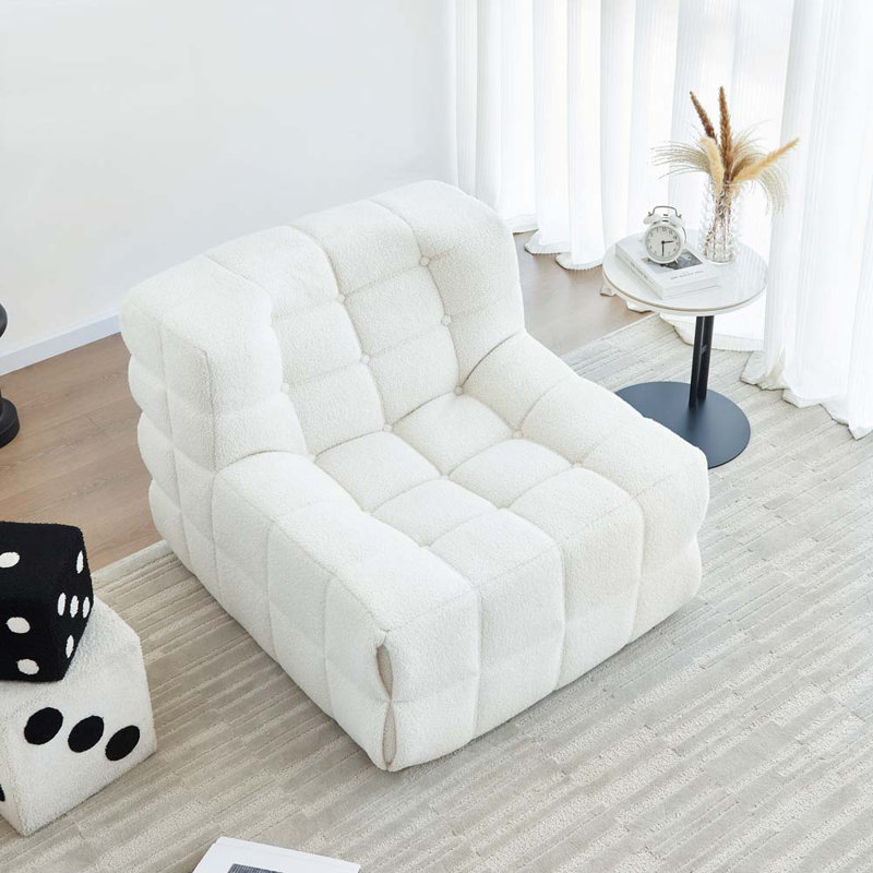 Polyester Bean Bag, White Polyester