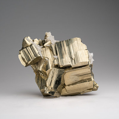 Pyrite With Quartz From Huaron District, Cerro De Pasco Province, Pasco Department, Peru