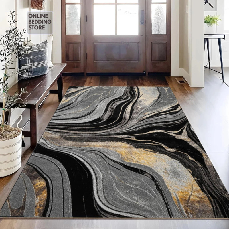 Geometric Area Rug, Rectangle 60 x 110 cm