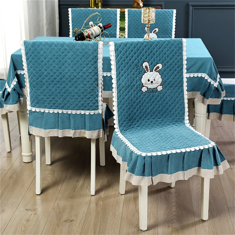 Polyester Box Cushion Dining Chair Slipcover