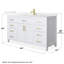 Beckett 60" Freestanding Single Bathroom Vanity with Quartz Top-297209267-297209262-297209260