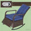 Chaise berçante souple, fauteuil inclinable en rotin d'extérieur-1091206497
