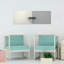 Deux tons de balai de coin minimaliste moderne, architecture abstraite, art mural-992475980