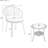 Glass Table And Chairs Outdoor , Suitable For Patios, Balconies, Stylish Furniture Arrangement Round Smooth Surface, Breathable Seating