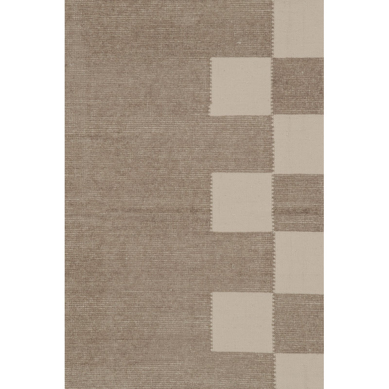 Kilim & Flat Weave Hand Woven Cotton Checkered Area Rug