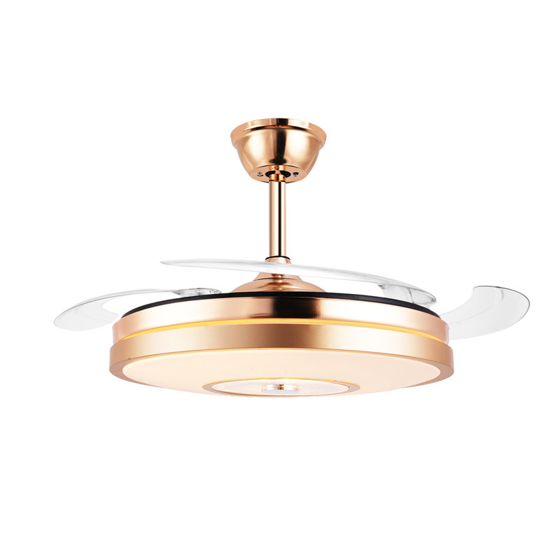 Ventilateur de plafond à 3 pales rétractables avec ensemble d'éclairage inclus