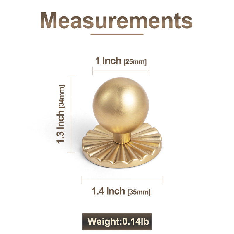 1" Diameter Round Knob With Backplate(2317Ban), Champagne Bronze