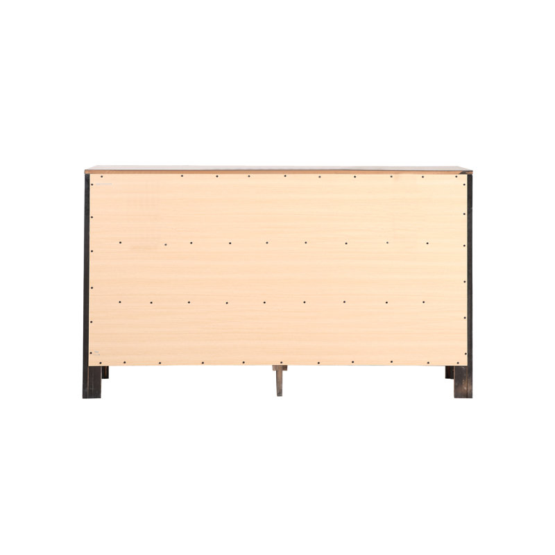 Commode noire G2450-d - fabrication de panneau de particules, P 58 po, l 17 po, H 34, commode lestée de 113 lb, planche résiliente, profondeur, largeur, hauteur, lourde