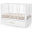 HushCrib 3-in-1 Convertible Crib with Trundle, Toddler Bed, Daybed, White