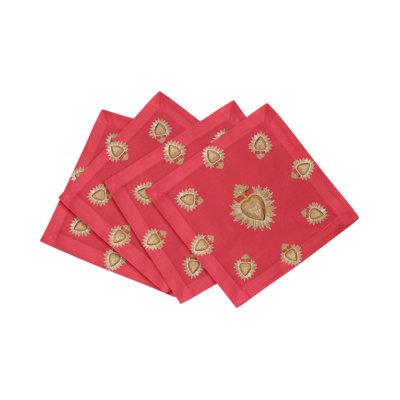 Ex Vote Cotton Sateen Cocktail Napkins