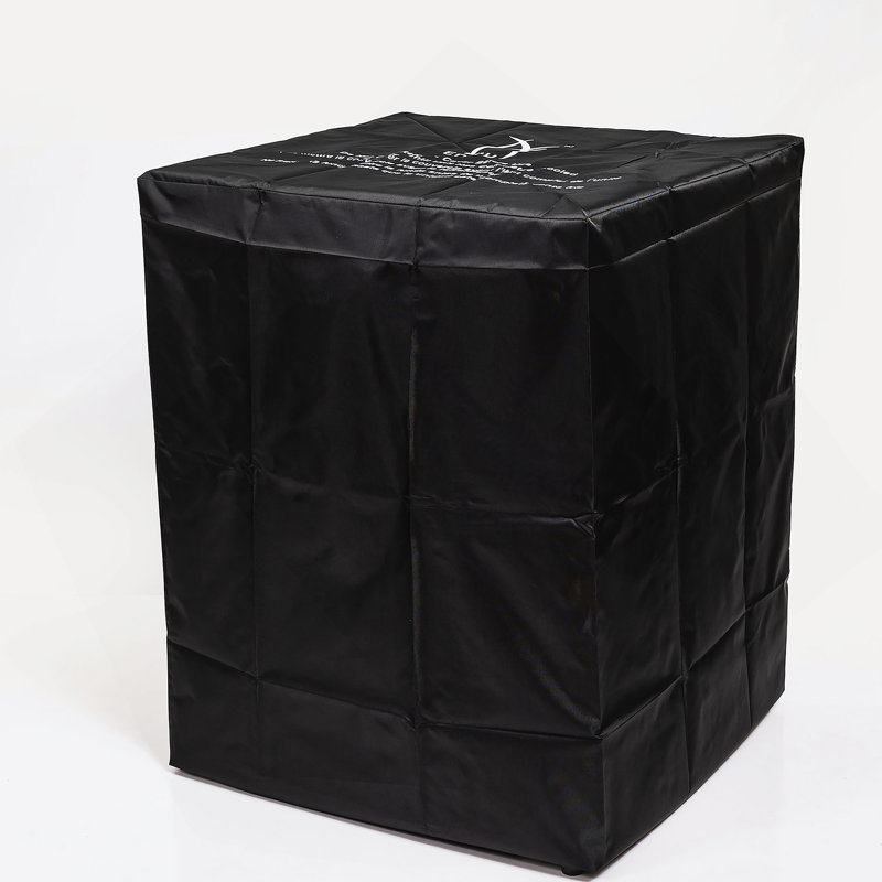 Wicker Fire Pit With Glass Wind Guard