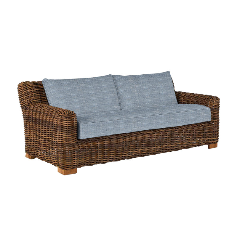 Montauk Sofa - Raffia, Welt, Rollo Chambray, Standard Plus