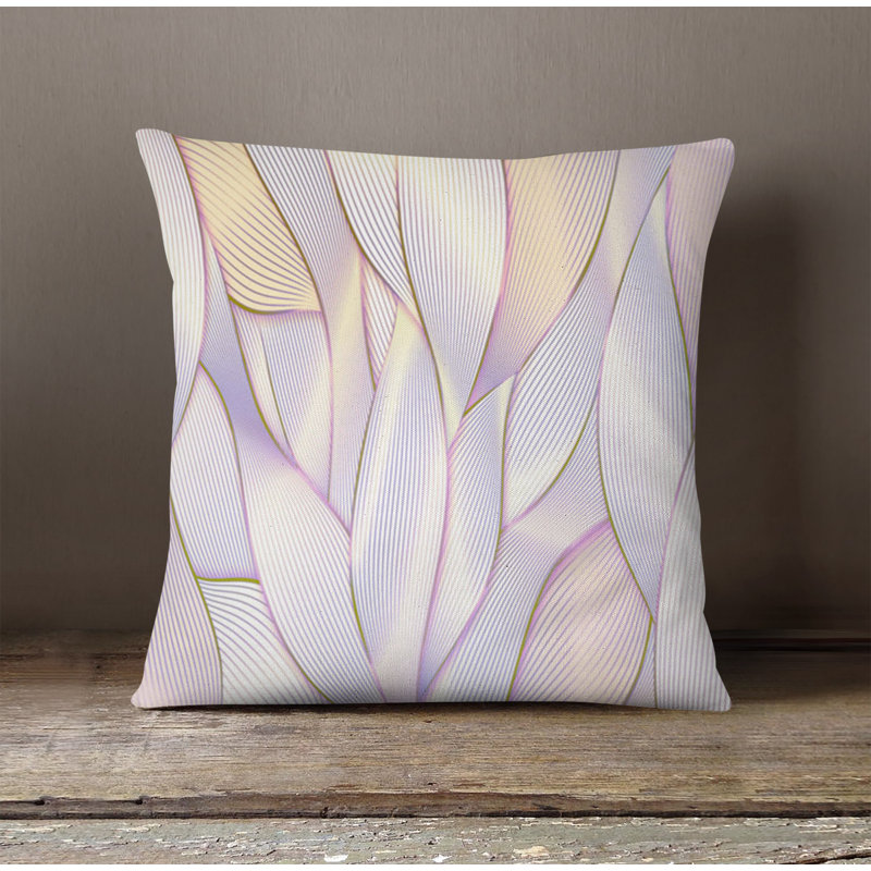 Throw Pillow With Insert, Purple Floral 2, 18"H x 18"W
