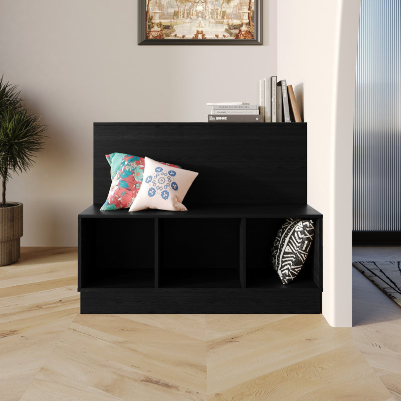 Banc de rangement multifonctionnel Xenia, Noir