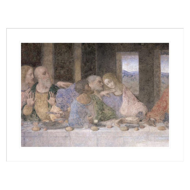 La Cène par Léonard de Vinci - Estampe numérique encadrée, H 22,66 po x l 29,5 po