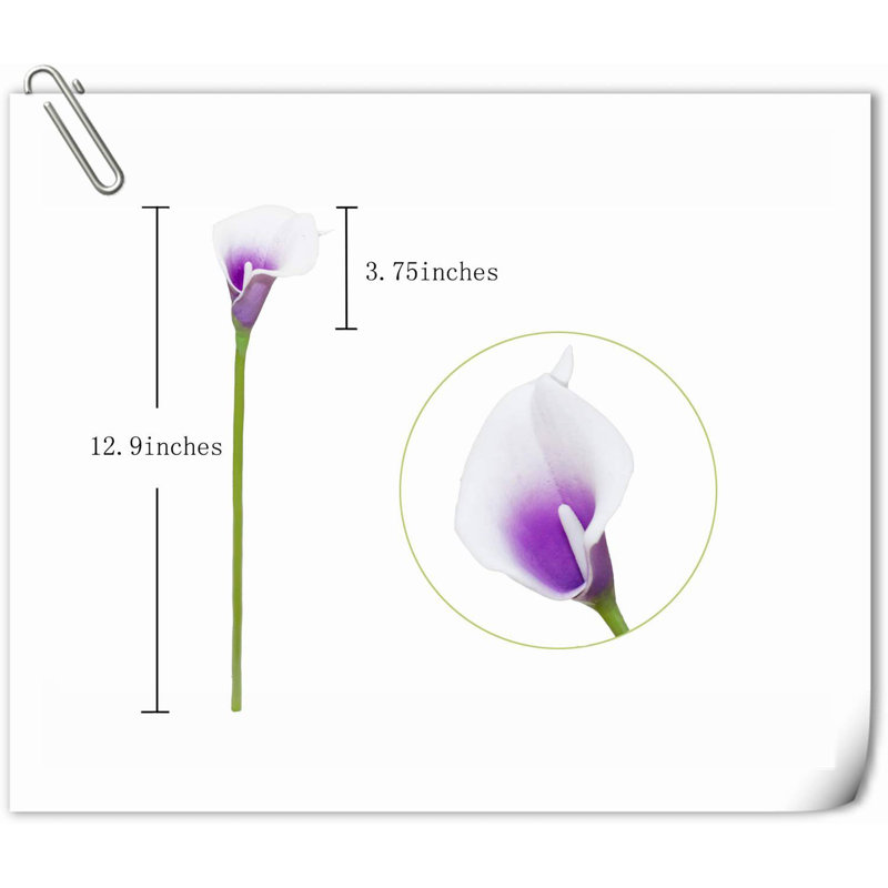 Arrangement Lillies, H 13,58 po x l 2,3 po x P 3 po, Mauve/blanc