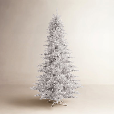 Silver 9' Pre-Lit Fir Christmas Tree