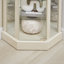 Vitrine d'angle vitrée lumineuse avec tablettes réglables-1876759714