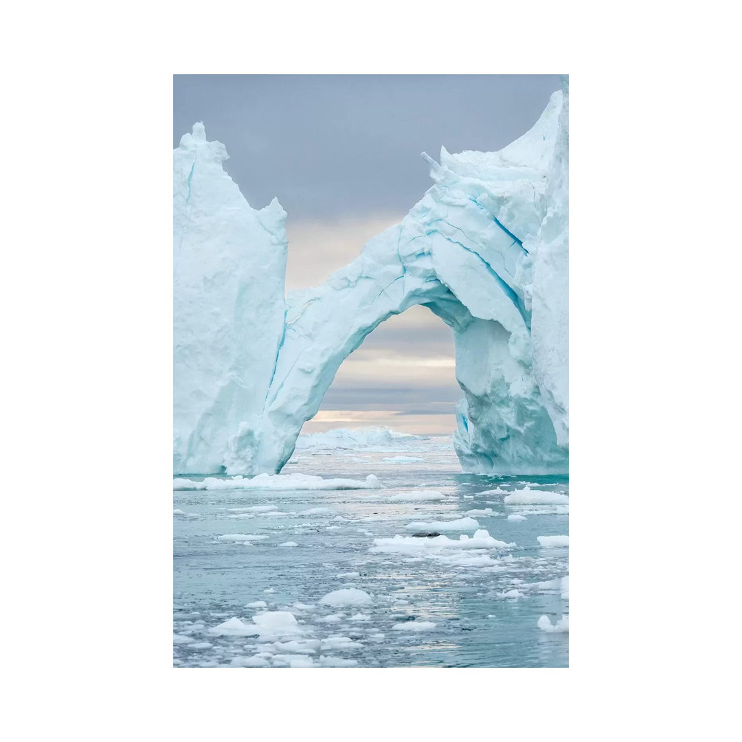 Ilulissat Icefjord At Disko Bay. The Icefjord Is Listed As Unesco World Heritage Site, Greenland. by Martin Zwick - Wrapped Canvas Print