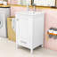 Meuble-lavabo compact compact avec lavabo en céramique, tiroir et organisateur double couche-375862599