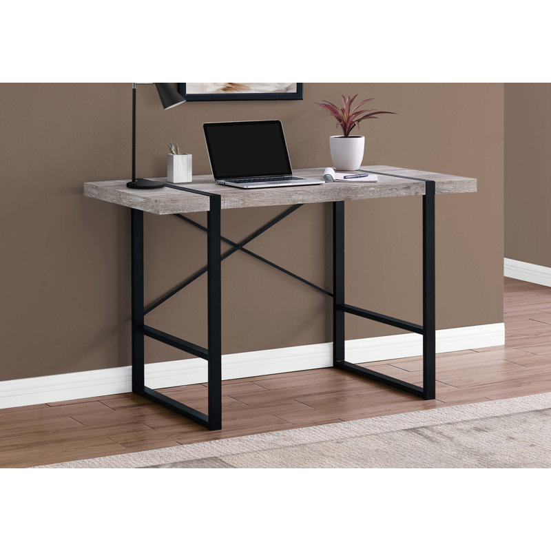Bureau d'ordinateur, Taupe / Noir
