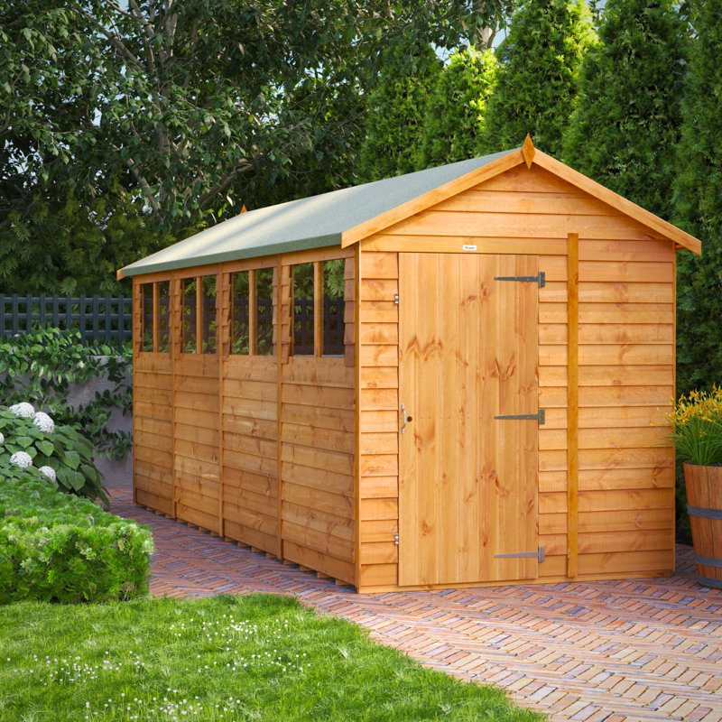 Powersheds 16 x 6ft Timber Overlap Apex Garden Shed
