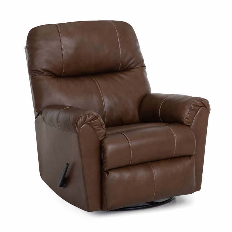Leather Manual Recliner, Brown