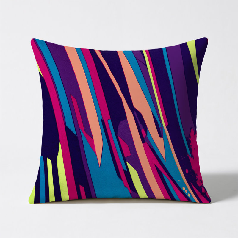 Cyber Glow Indoor And Outdoor Throw Pillow, Square 20"