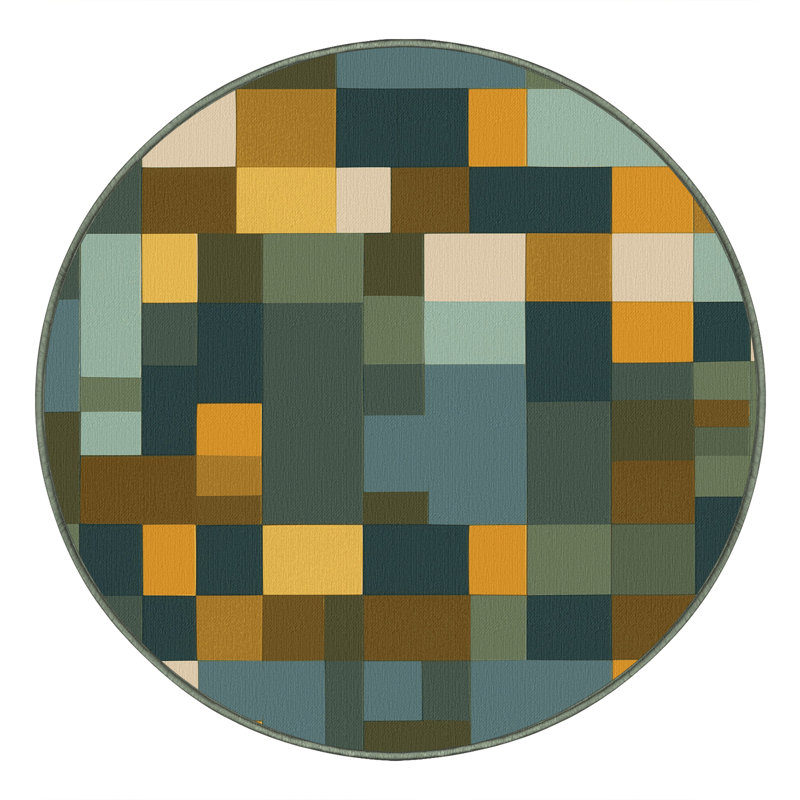 Tapis forêt Pixel, Rond 4 pi