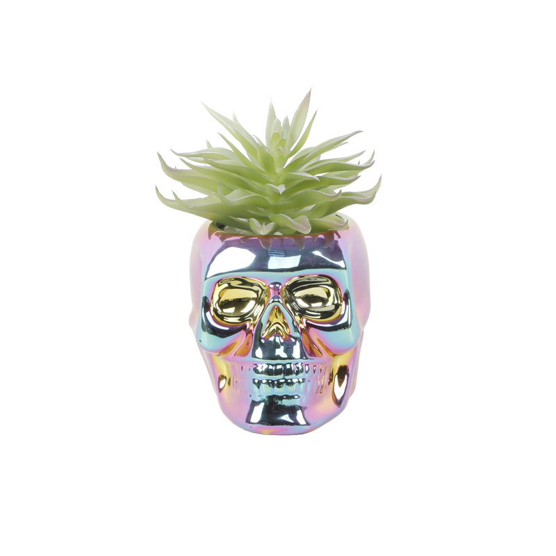 5.125'' Faux Succulent Plant in Ceramic Decorative Vase
