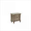 Table de chevet 2 tiroirs Luxury Classic - Finition argent antique / champagne