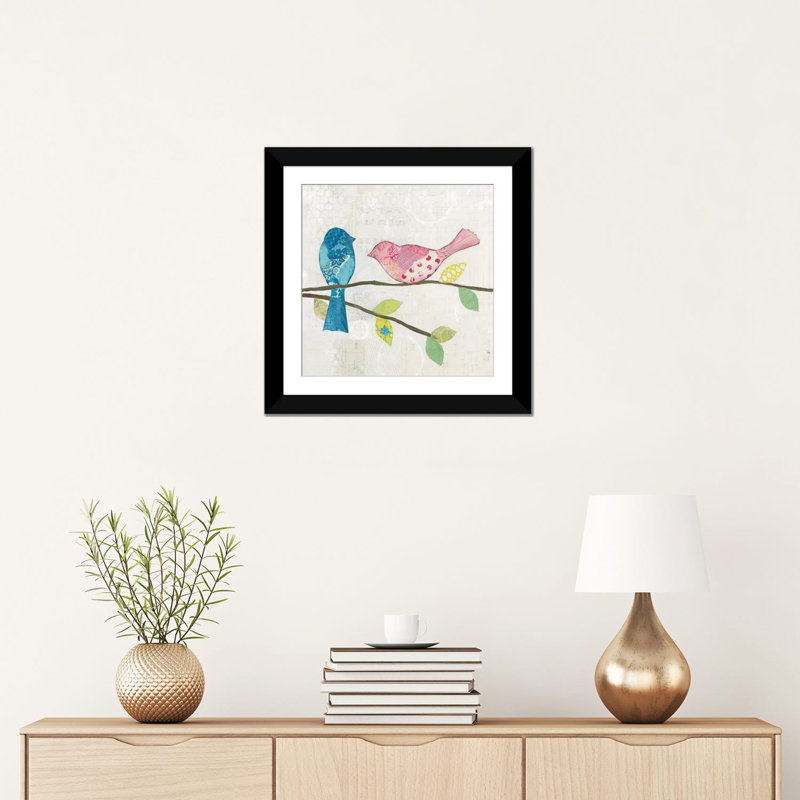 «Catching Up V», impression sur toile, H 16 po x l 16 po x P 1 po, Papier avec cadre noir, Blanc