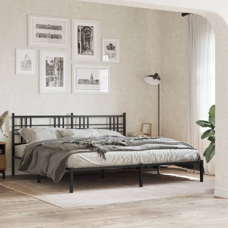 Obara Metal Bed, Black, King (5')