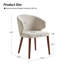 Chaise d'appoint à oreilles rembourrée avec pieds en bois massif Kanalu -105324212-98582709