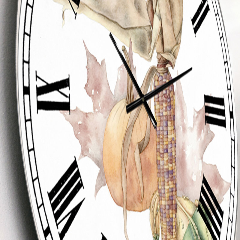 Autumn Medley - Large Farmhouse Wall Clock, Small